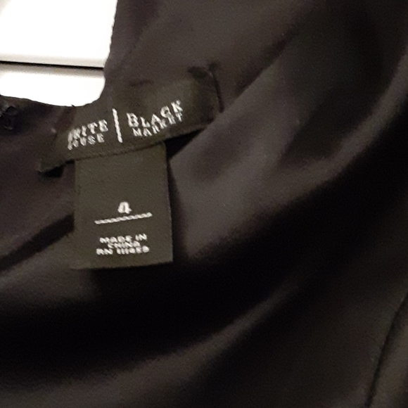 🌹WHBM Lovely Black Satin Dress🌹 - Picture 5 of 8